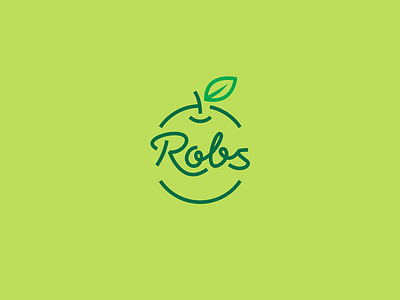 Robs apple case eco fresh lettering art lineart logotype natural vegetables