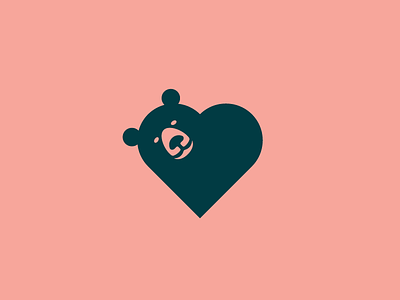 lovebear bear heart icon logo love sign