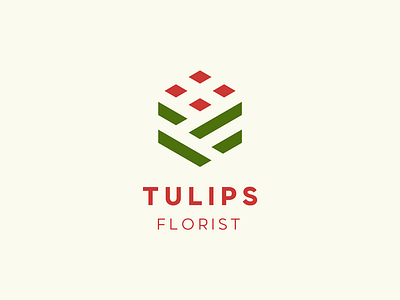 Tulips florist flowers logo tuplip