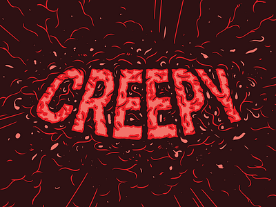 Creepy halloween design illustration typogaphy