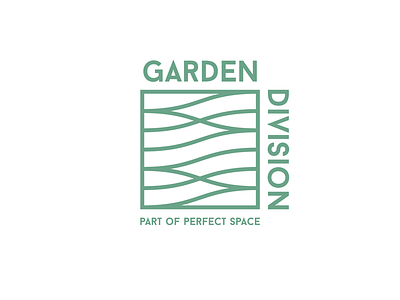 Garden Division architecture branding design garden gardening green leaf logo minimalism