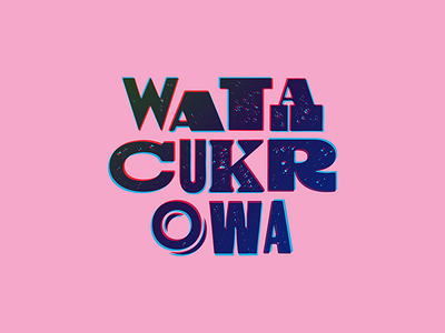 Cotton Candy (Wata Cukrowa) branding logotype woodtype