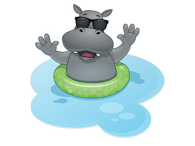 Hippo Mascot character illustration illustrator mascot