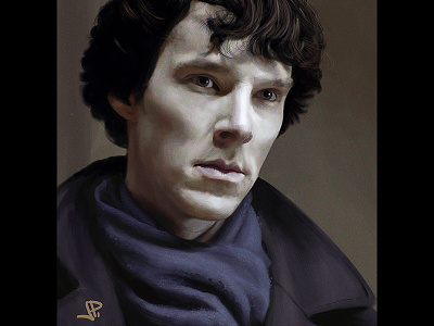 Sherlock benedict cumberbatch photoshop portrait sherlock study