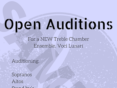 Sample Audition Poster