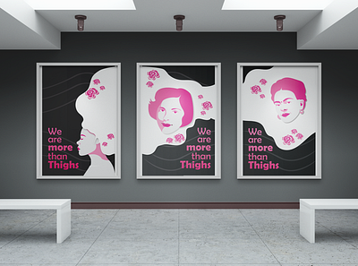 More than Thighs poster Series design graphic design ill illustration vector