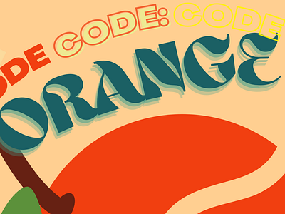 CODE: Orange branding graphic design logo poster typography