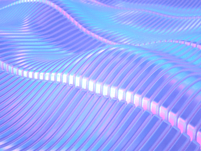 Metal waves 3d animation blue c4d color flow gradient motion move octane purple smooth ui wave web