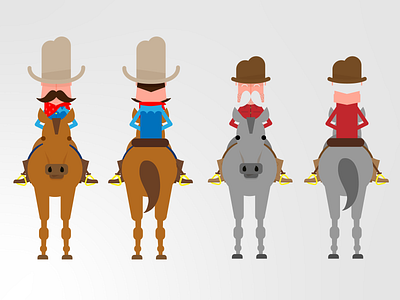 Cowboys character animation characters design cowboys horses western wildwest