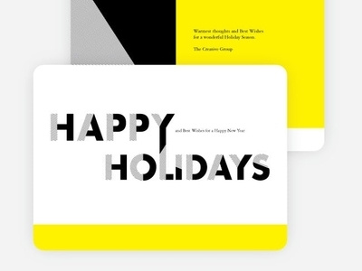 Bold Modern Happy Holidays | 2014 Paper Culture 5x7 card card design christmas christmas card clean design graphic design holiday holiday card holiday cards holiday season minimal minimalist print simple type typography