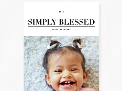 Simply Blessed | 2015 Paper Culture. 5x7 card card design christmas christmas card clean design graphic design holiday holiday card holiday cards holiday season minimal minimalist print simple type typography