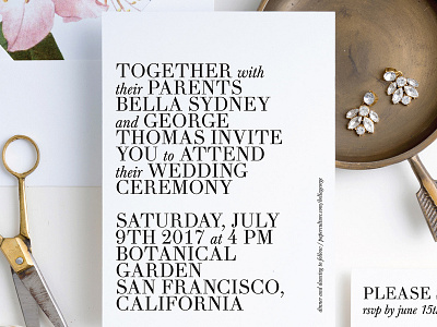 Botanical Bliss | Wedding Invitation for Paper Culture