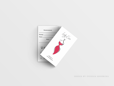 Business card - LadySize branding card graphic design logo vector