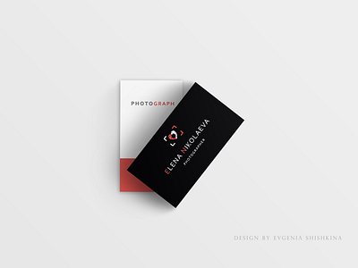 Business card - Elena Nikolaeva (photographer) business card card design graphic design illustration logo vector