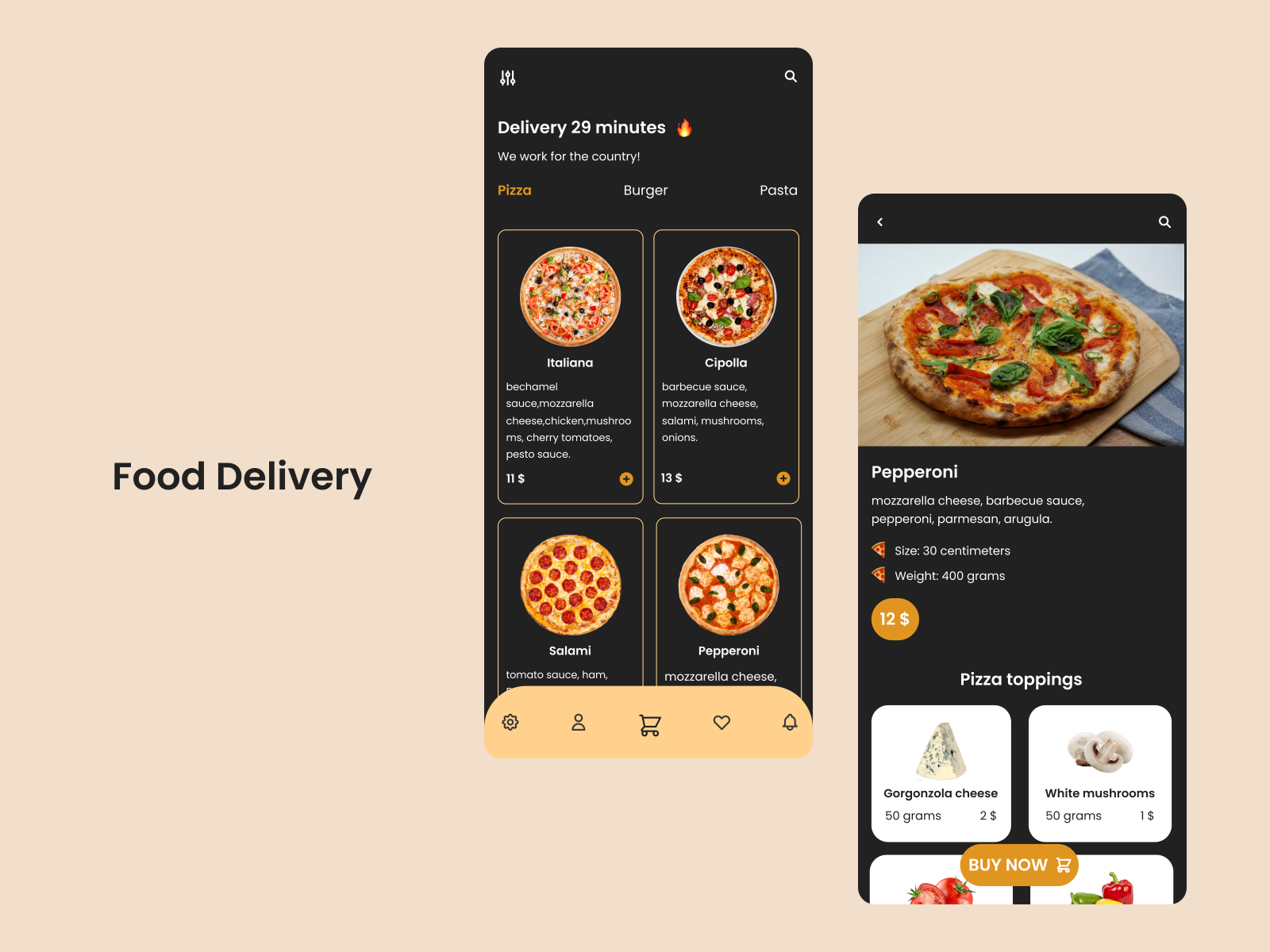 Food Delivery App by Liza on Dribbble