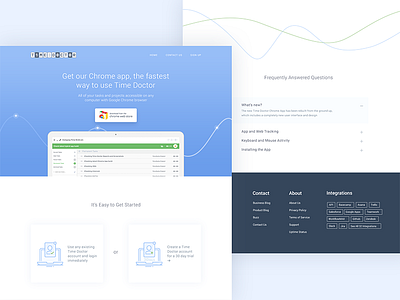 Time Doctor Chrome App Landing Page