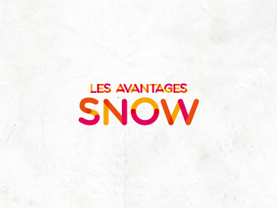 Logo Les Avantages Snow colors logo mountain transparency typo