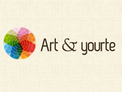 Art Yourte art yourte cercle color lines logo typo