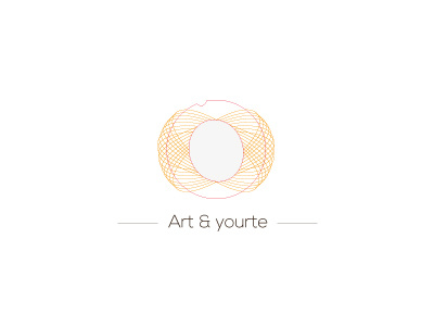 Art & Yourte art yourte cercle color fine lines logo typo