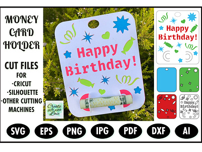 Birthday Money Card Holder for Paper Cutting.