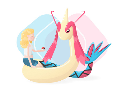 Milotic design illustration illustrator milotic pokémon