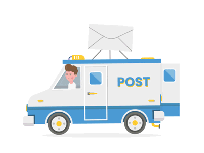 Professional Postman adobe illustrator after effects animation illustration post delivery postman
