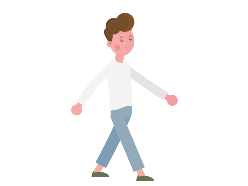 Bouncy Walk Cycle adobe after effects after effects character rig deekay deekay motion illustration illustrator rig walk cycle