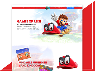 Super Mario Odyssey Landing Page