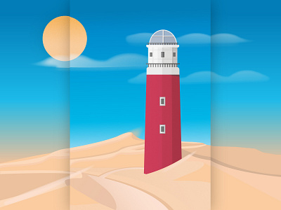 Light house in the Dessert beach dessert dunes illustrator light house picture in picture sand
