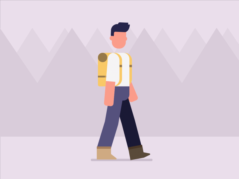 "Backpacker" - Character Animation after animation backpack backpacker character effects loop