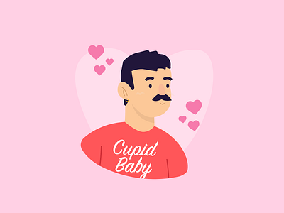 Cupid baby illustration illustrator profile valentines