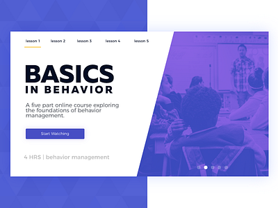 Basics in Behavior Landing Page landing page online course