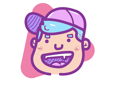 It's a Me excited happy illustration person pop profile