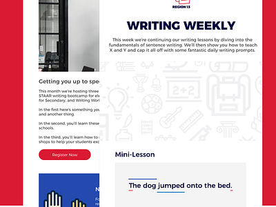 Writing Weekly Email Design email email design lesson newsletter