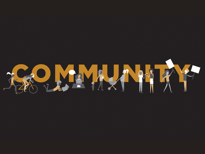 Community! animation community design equality feminism feminist gif illustration women