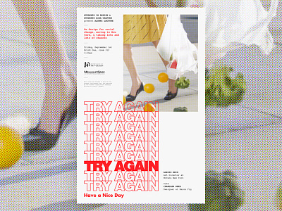 Try Again design lecture poster poster design