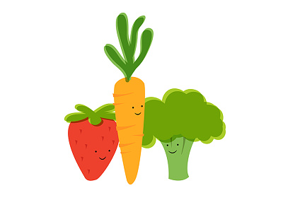 Veggie Pals childrens illustration design fruit illustration kids illustration nutrition veggies