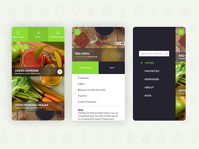 Juicifi app fruits ios juice mobile ui ux