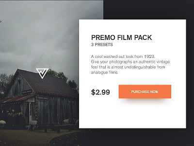 Vintage Noir Film Pack buy photo photography preset shop store ui ux web website