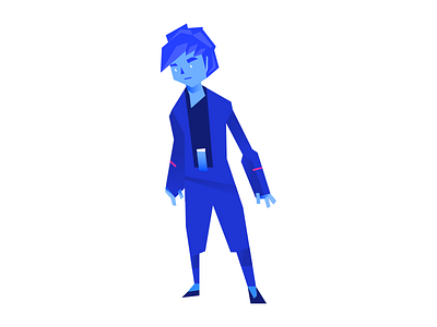 Another Random Guy blue character design guy illustrator low poly minimal vector