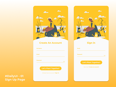 DailyUI#01 - Sign Up Page design ui ux