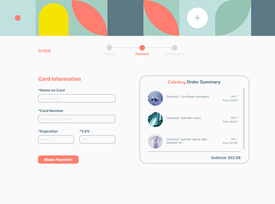 DailyUI#02 - Credit Card Checkout branding design interface ui ux web