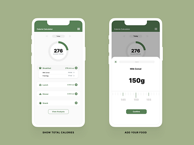 Daily UI #04 - Calorie Calculator dailyui design interface ui ux