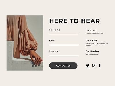 DailyUI# 28 - Contact Page