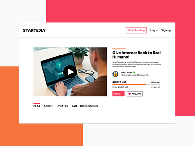 DailyUI#32 - Crowdfunding Campaign