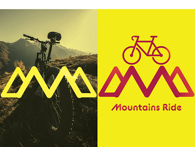 Mountains Ride branding design graphic design illustration logo minimal typography