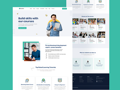 E-learning landing page