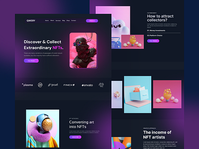 NFT Marketplace 3d animation branding design figma graphic design illustration landing page logo logo design motion graphics nft ui ux vector web design website