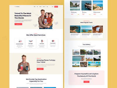 Travel Agency beach booking branding design hotel landing page logo nature rome tour tour landing page tourism tours travel travel agency travel landing pagr travel website trips web design website