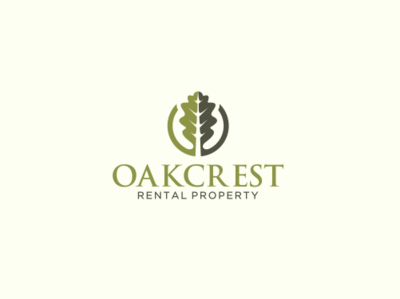Oakcrest logo oak oak leaf oak logo property real estate